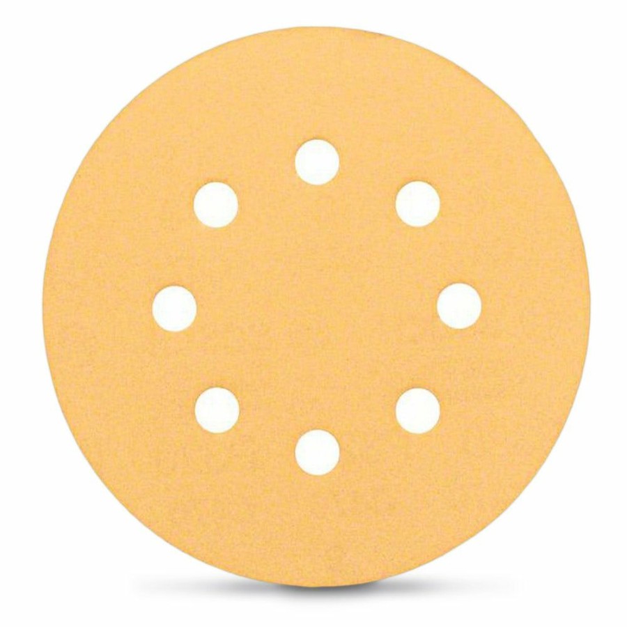 Home * | The Best Choice Bosch 125Mm 100-Grit 8-Hole Hook & Loop Sanding Disc For Wood & Paint C470 5 Piece