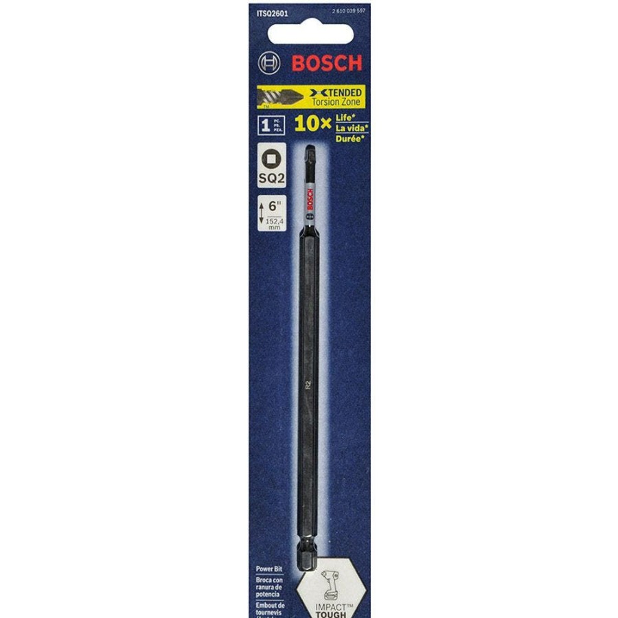 Home * | Absolute Quality Bosch R2 X 150Mm Robertson/Square Power Screwdriver Bit Impact Tough