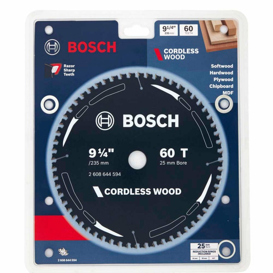 Home * | 30%-70% Off Bosch 235Mm 60T Tct Circular Saw Blade For Wood Cutting Cordless Wood