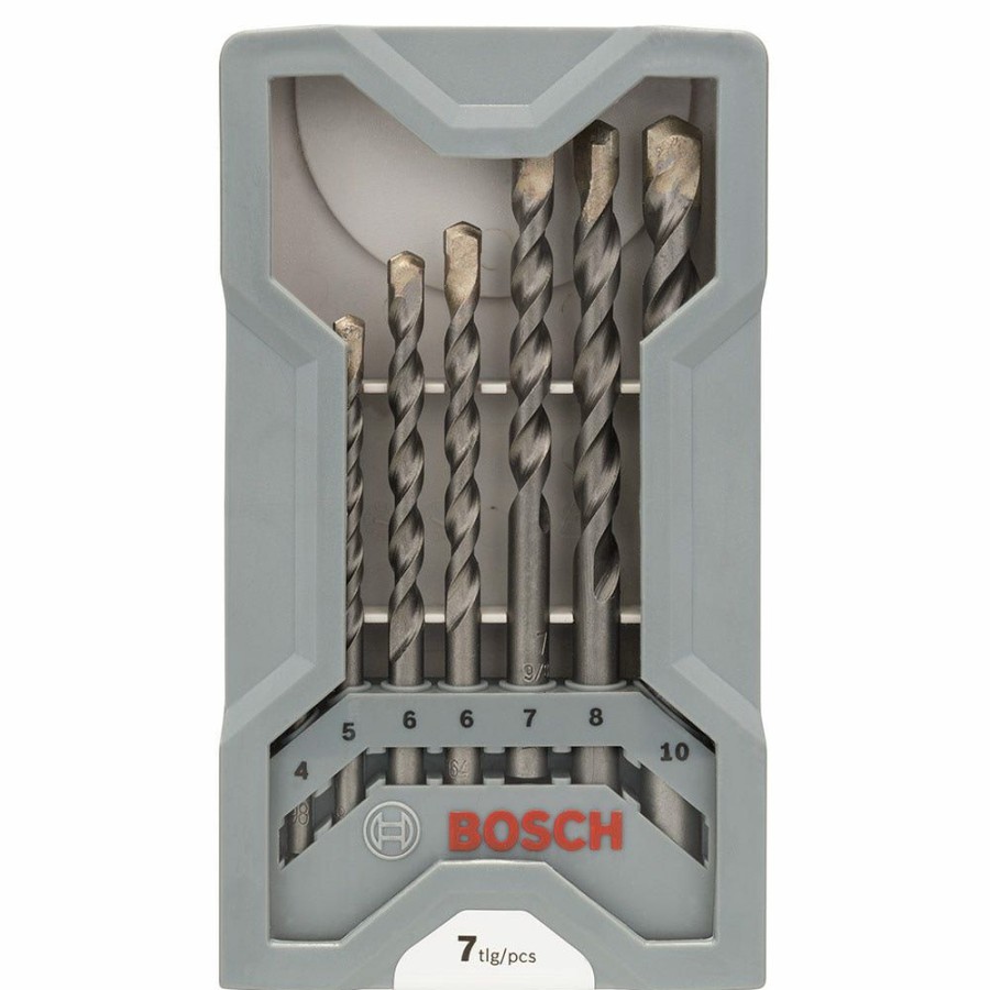 Home * | Promotions Bosch 3-10Mm Silver Percussion Masonry Drill Bit Set 8 Piece