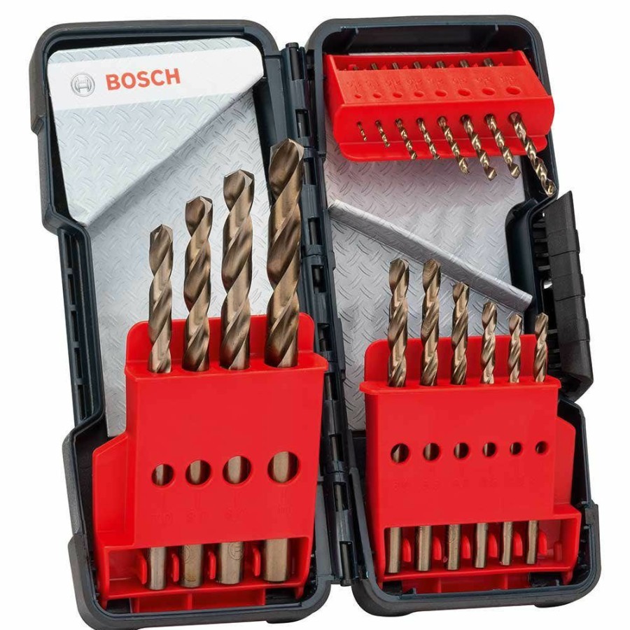 Home * | Best Sale Bosch 1-10Mm Metric Hss-Cobalt Jobber Drill Bit Set 18 Piece