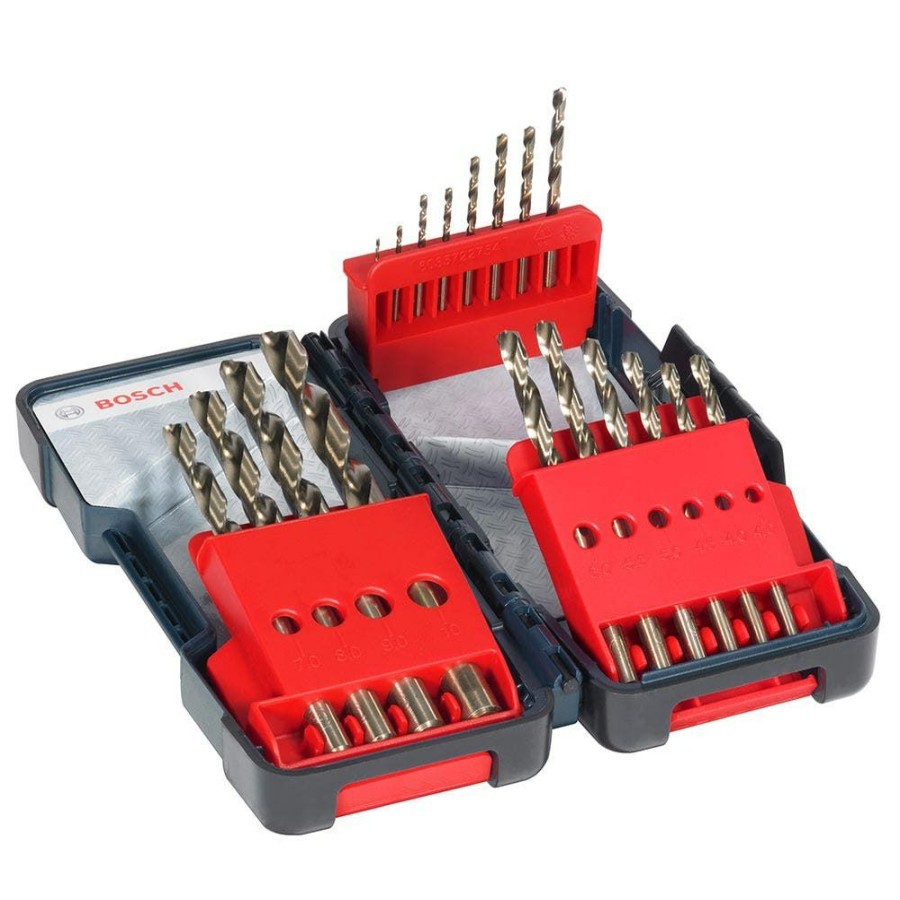 Home * | Best Sale Bosch 1-10Mm Metric Hss-Cobalt Jobber Drill Bit Set 18 Piece