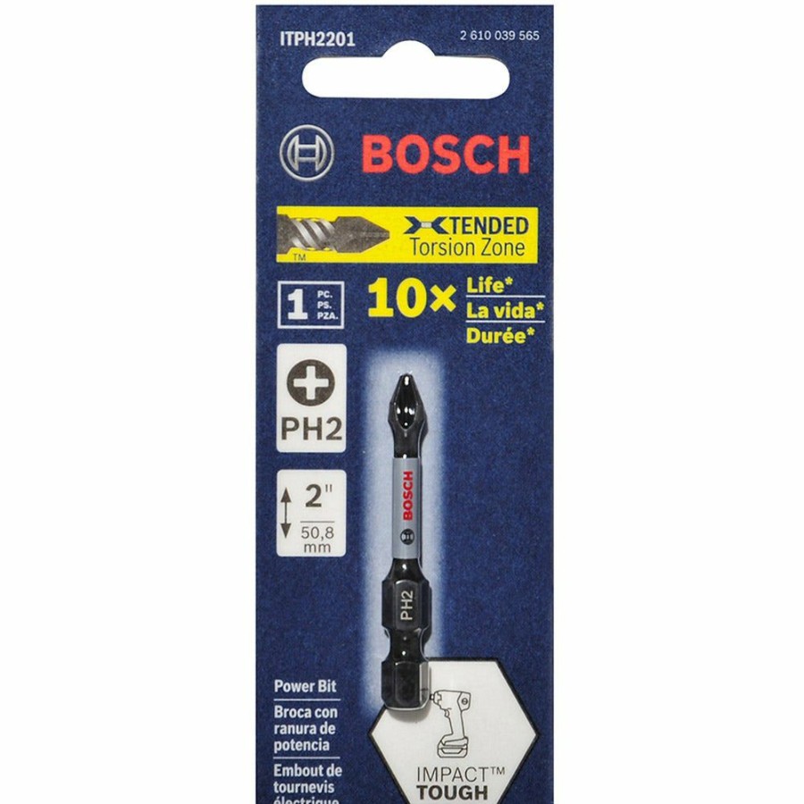 Home * | Half Price Bosch Ph2 X 50Mm Phillips Power Screwdriver Bit Impact Tough