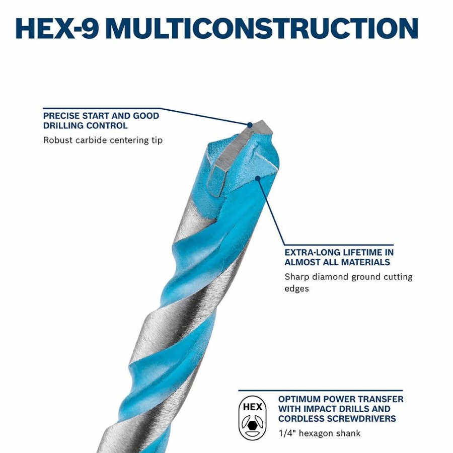 Home * | Half Price Bosch 10.0 X 150Mm 1/4-Hex Tct Multi-Purpose Drill Bit Multiconstruction