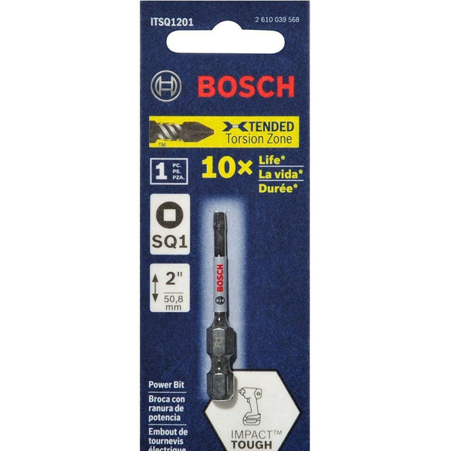 Home * | Top Selling Bosch R1 X 50Mm Robertson/Square Power Screwdriver Bit Impact Tough