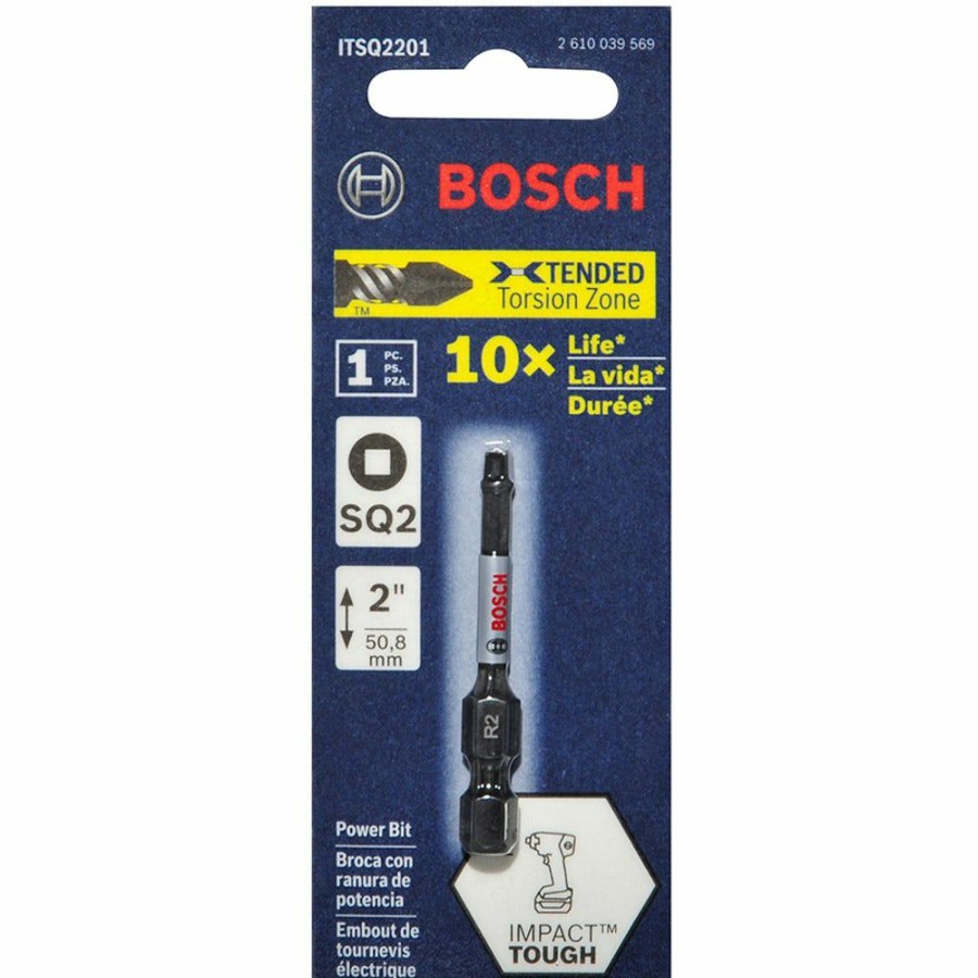 Home * | Clearance Bosch R2 X 50Mm Robertson/Square Power Screwdriver Bit Impact Tough