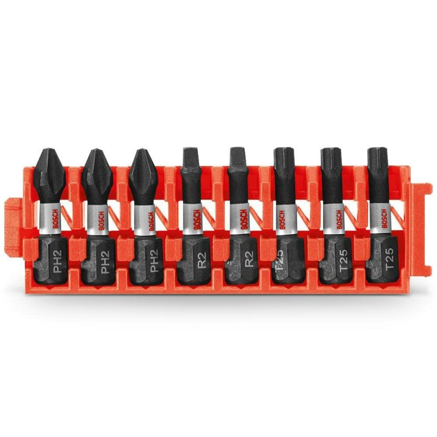 Home * | 40%-70% Off Bosch Ph2/R2/T25 Insert Screwdriver Bits Impact Tough 8 Piece