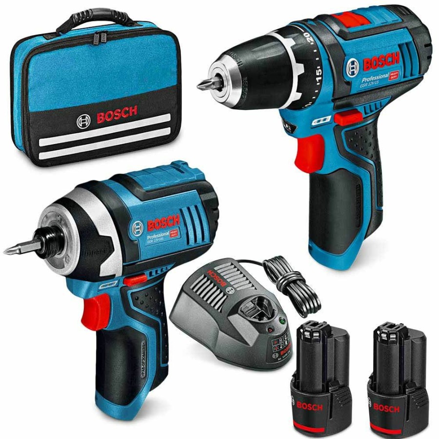 Home * | Best Price Bosch 12V 2 Piece 2 X 2.0Ah Combo Kit 0615990L1G