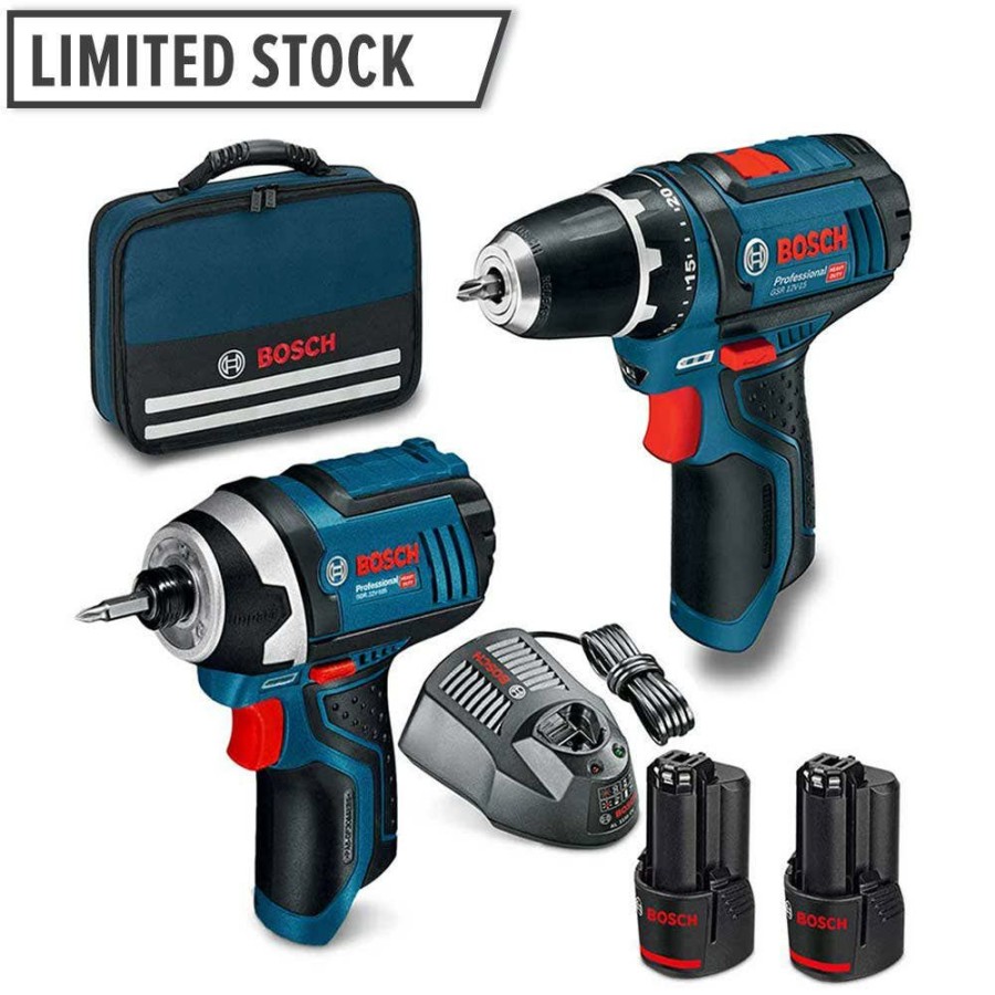 Home * | Best Price Bosch 12V 2 Piece 2 X 2.0Ah Combo Kit 0615990L1G