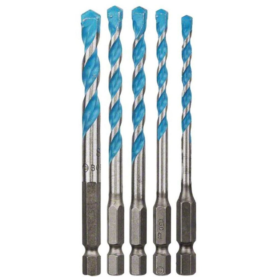 Home * | Promotions Bosch 4-8Mm 1/4-Hex Tct Multi-Purpose Drill Bit Set Multiconstruction 5 Piece