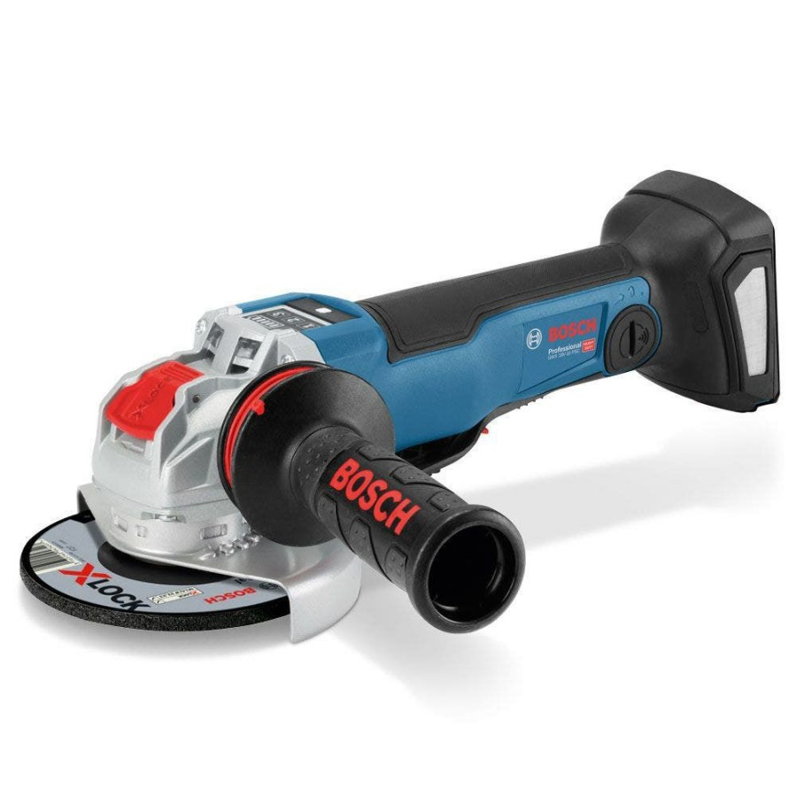 Home * | Promotions Bosch X-Lock 18V Brushless 125Mm Angle Grinder Skin Gwx 18V-10 Psc 06017B0800