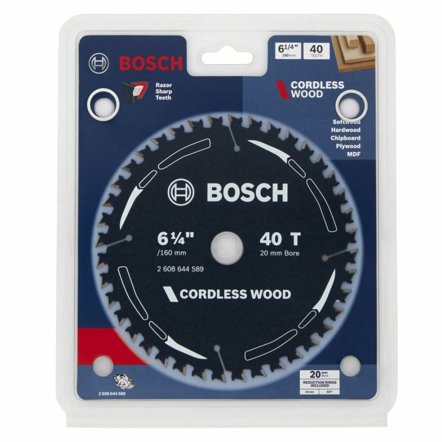 Home * | Fantastic Model Bosch 160Mm 40T Tct Circular Saw Blade For Wood Cutting Cordless Wood