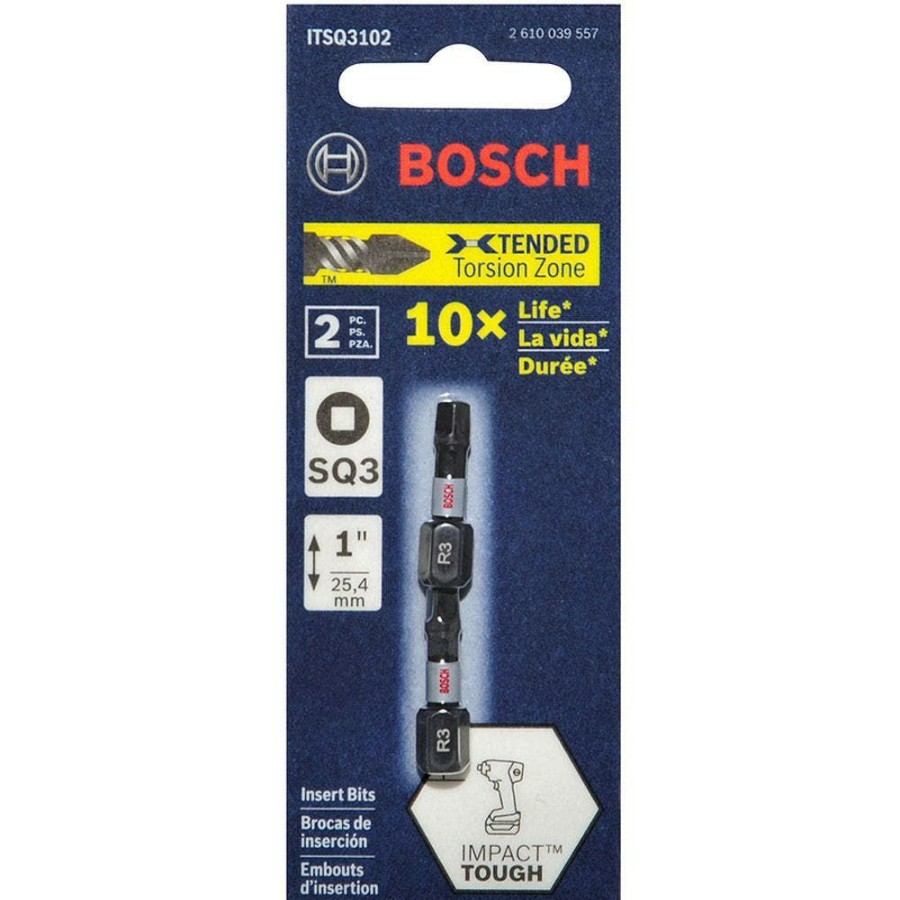 Home * | Simple Drawing Bosch R3 X 25Mm Robertson/Square Insert Screwdriver Bit Impact Tough 2 Piece