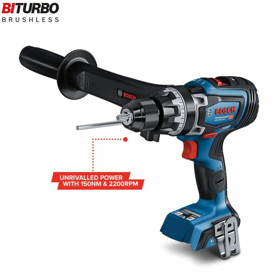 Home * | Brilliant Design Bosch 18V Biturbo Brushless 13Mm Hammer Drill Skin Gsb 18V-150 C 0615990M9U