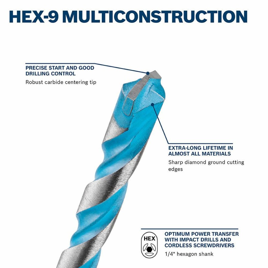 Home * | Best Price Bosch 6.0 X 90Mm 1/4-Hex Tct Multi-Purpose Drill Bit Multiconstruction