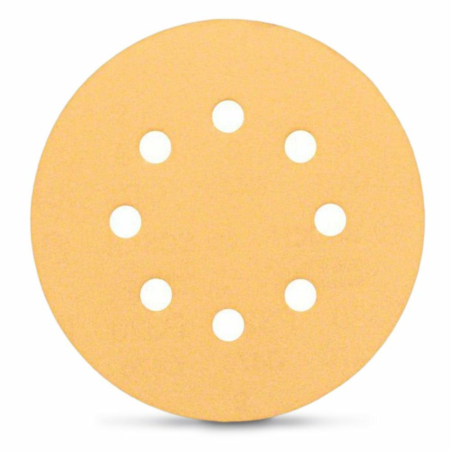 Home * | Cheap Online Bosch 125Mm 120-Grit 8-Hole Hook & Loop Sanding Disc For Wood & Paint C470 5 Piece