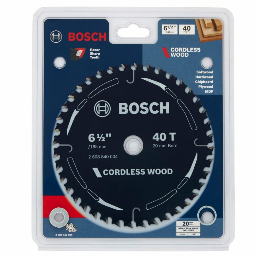 Home * | Brilliant Design Bosch 165Mm 40T Tct Circular Saw Blade For Wood Cutting Cordless Wood