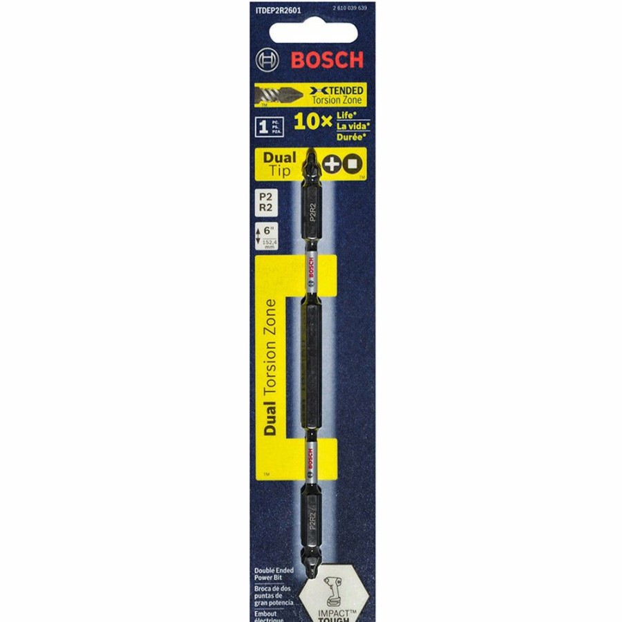 Home * | Special Design Bosch P2R2 X 150Mm Phillips/Robertson Double-Ended Power Screwdriver Bit Impact Tough