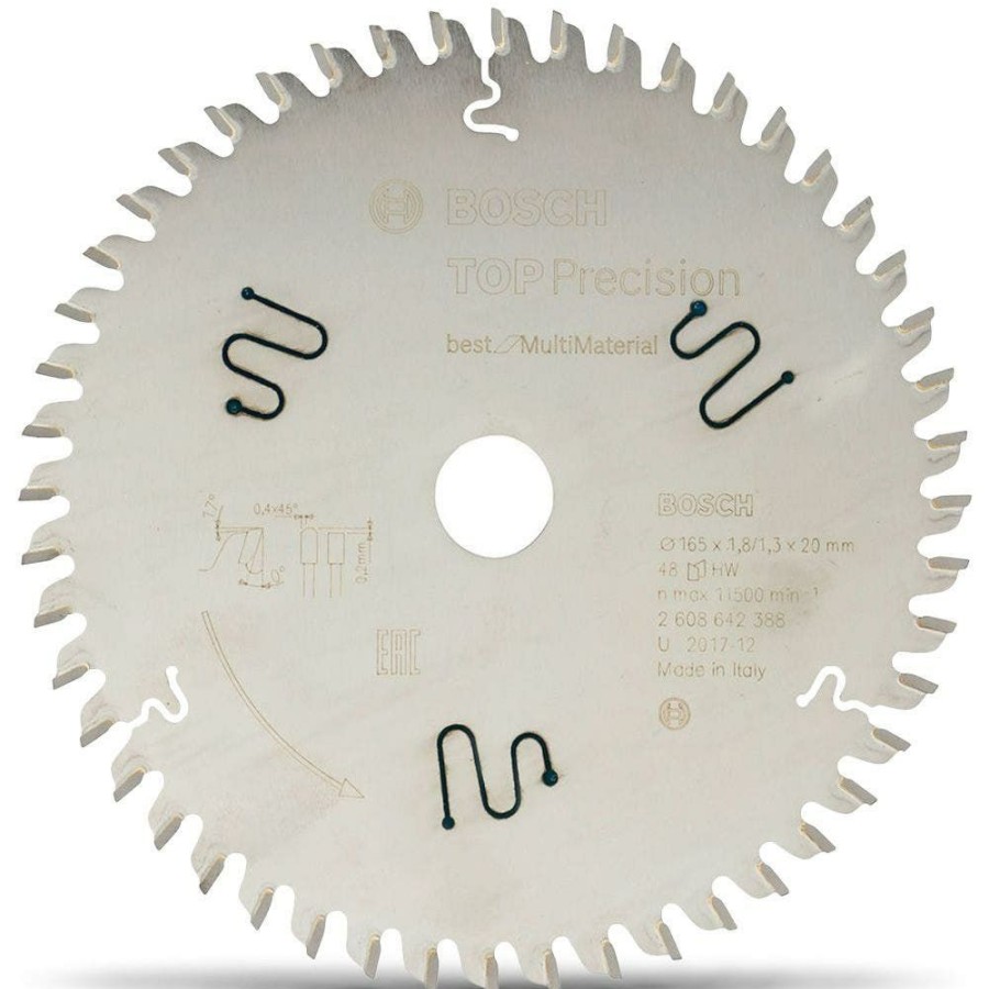 Home * | Fashionable Bosch 165Mm 48T Tct Circular Saw Blade For Multi-Material Cutting Plunge Saws Best For Multimaterial