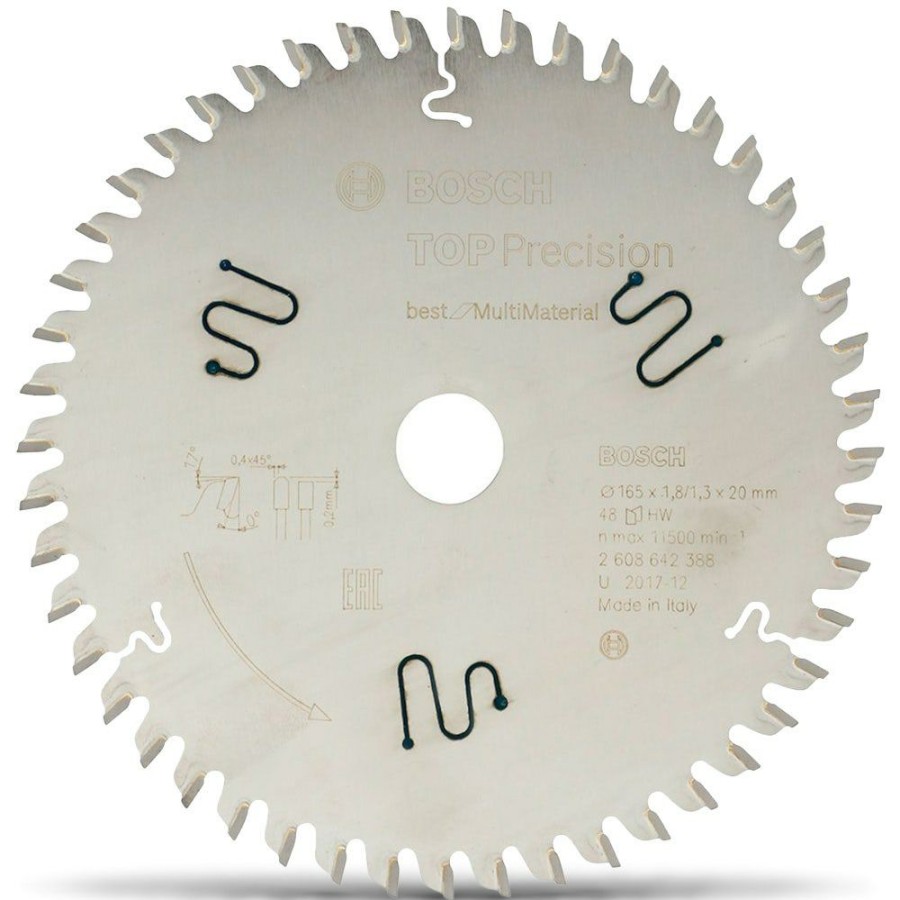 Home * | Fashionable Bosch 165Mm 48T Tct Circular Saw Blade For Multi-Material Cutting Plunge Saws Best For Multimaterial