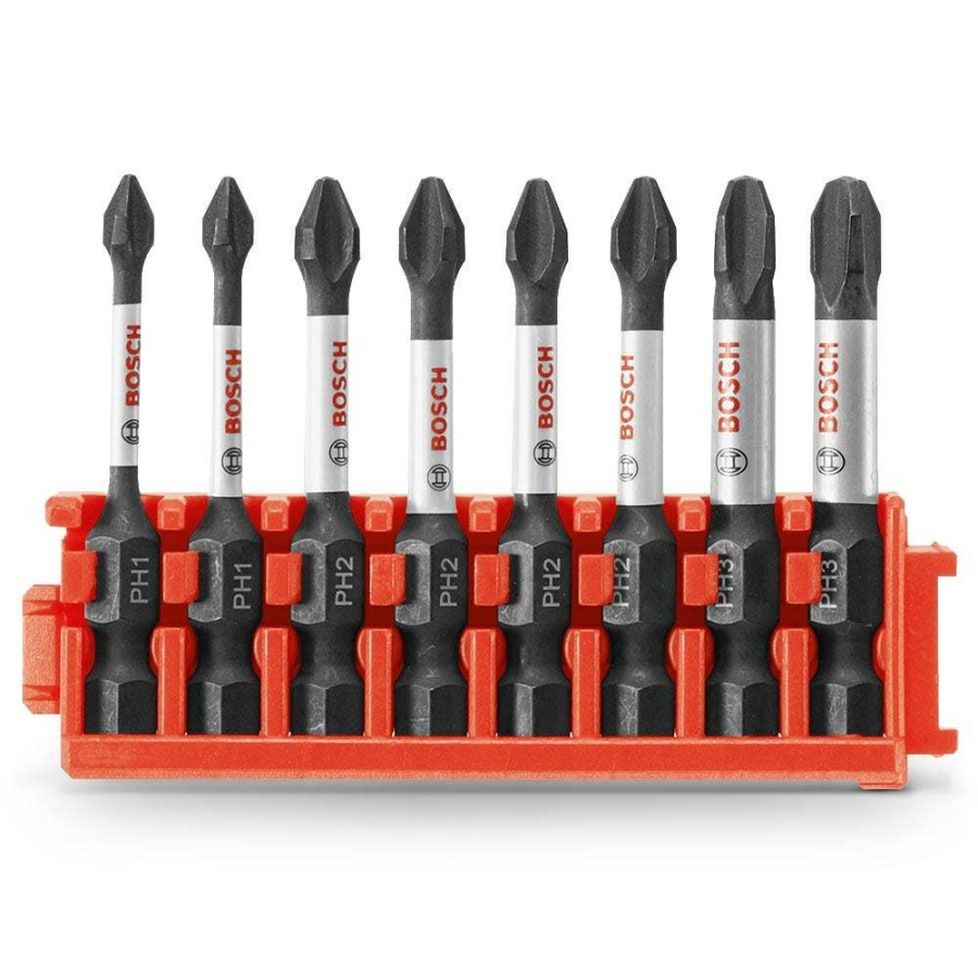 Home * | Brilliant Design Bosch Ph1-Ph3 Phillips Power Screwdriver Bits Impact Tough 8 Piece