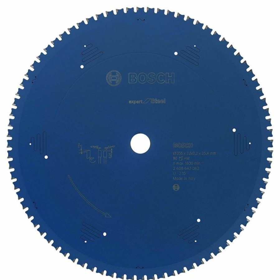 Home * | Typical Style Bosch 355Mm 80T Tct Circular Blade Saw For Metal Cutting Expert For Steel