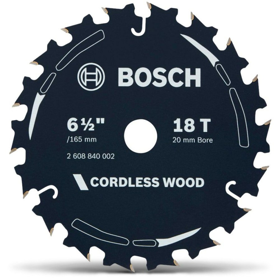 Home * | Half Price Bosch 165Mm 18T Tct Circular Saw Blade For Wood Cutting Cordless Wood