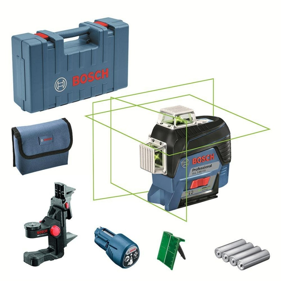 Home * | Half Price Bosch 3 X 360?? Multi-Line Laser Level Green Beam W.Bluetooth Gll3-80Cg