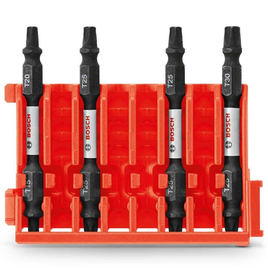 Home * | The Best Choice Bosch T20-T30 Torx Double-Ended Power Impact Screwdriver Bits Impact Tough 4 Piece