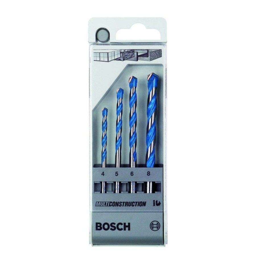 Home * | Best Price Bosch 4-8Mm Tct Multi-Purpose Drill Set Multiconstruction 4 Piece