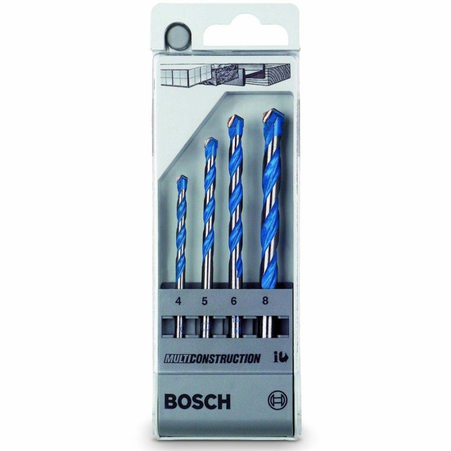 Home * | Best Price Bosch 4-8Mm Tct Multi-Purpose Drill Set Multiconstruction 4 Piece